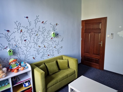 Widok na niebieski pokój nr 1